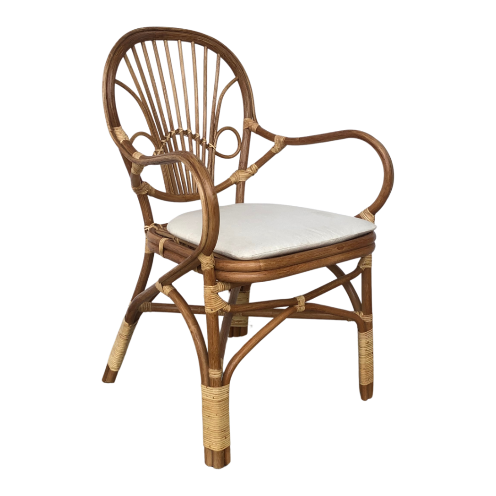 11043-01 Venice Rattan Dining Armchair - Image 1