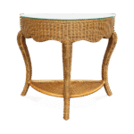 Venice Wicker Demilune Console