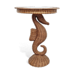 Seahorse Wicker Side Table
