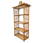 Chinoserie Rattan Étagère - Image 2